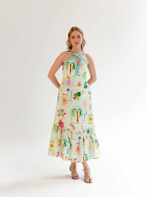 Aida Maxi Dress - Postcard
