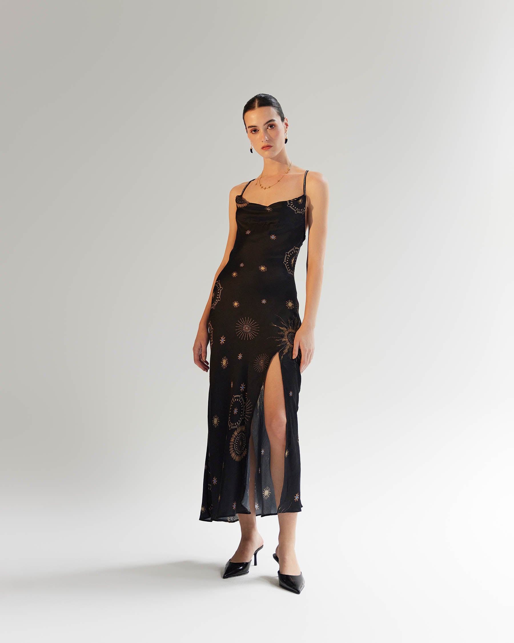 green slip midi dress Emerald green midi satin slip dress 'Majestic' – Serena Silueta