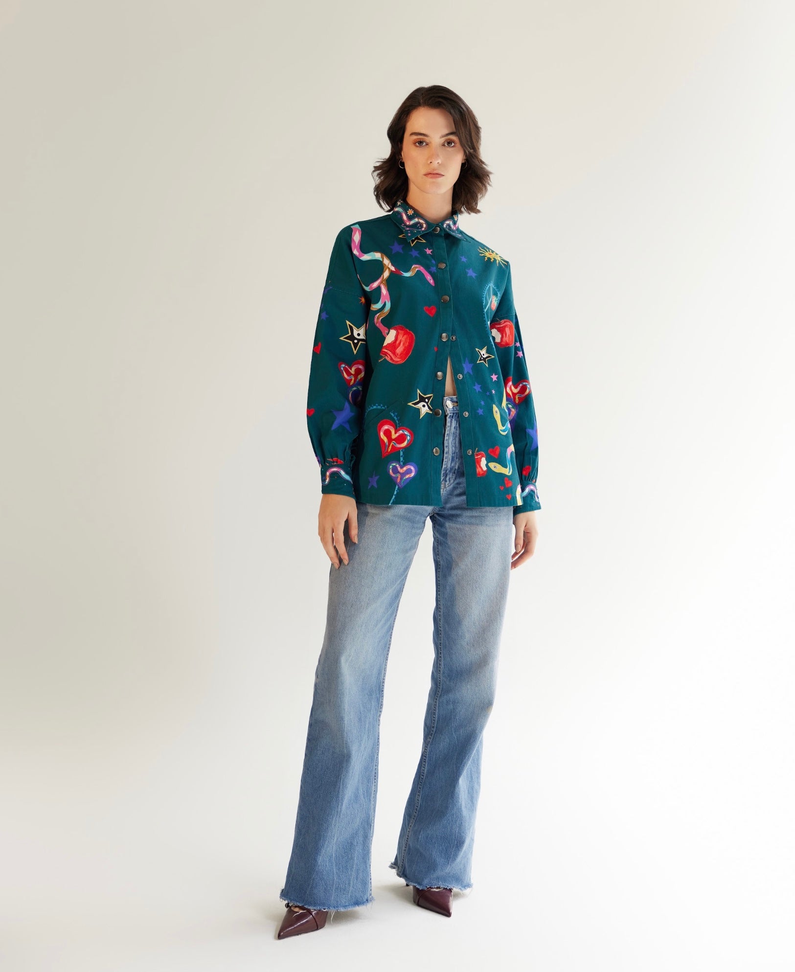 ヒロランド Women's Heyday Side Split Shirt | White UPF 50+