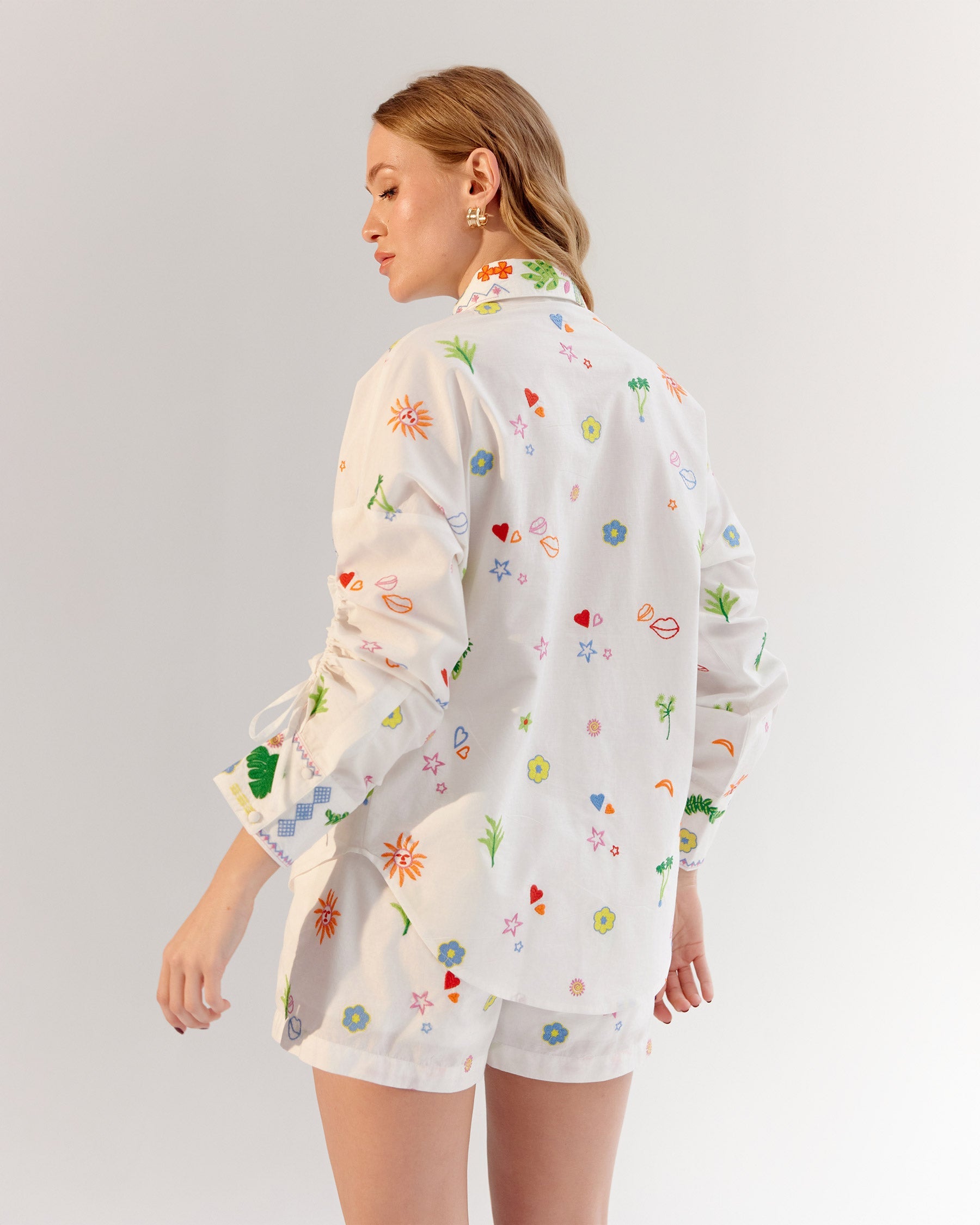 Thais Shirt & Mia Shorts - White