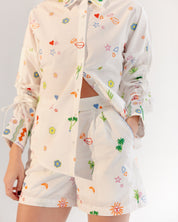 Thais Shirt & Mia Shorts - White