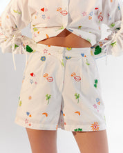 Thais Shirt & Mia Shorts - White