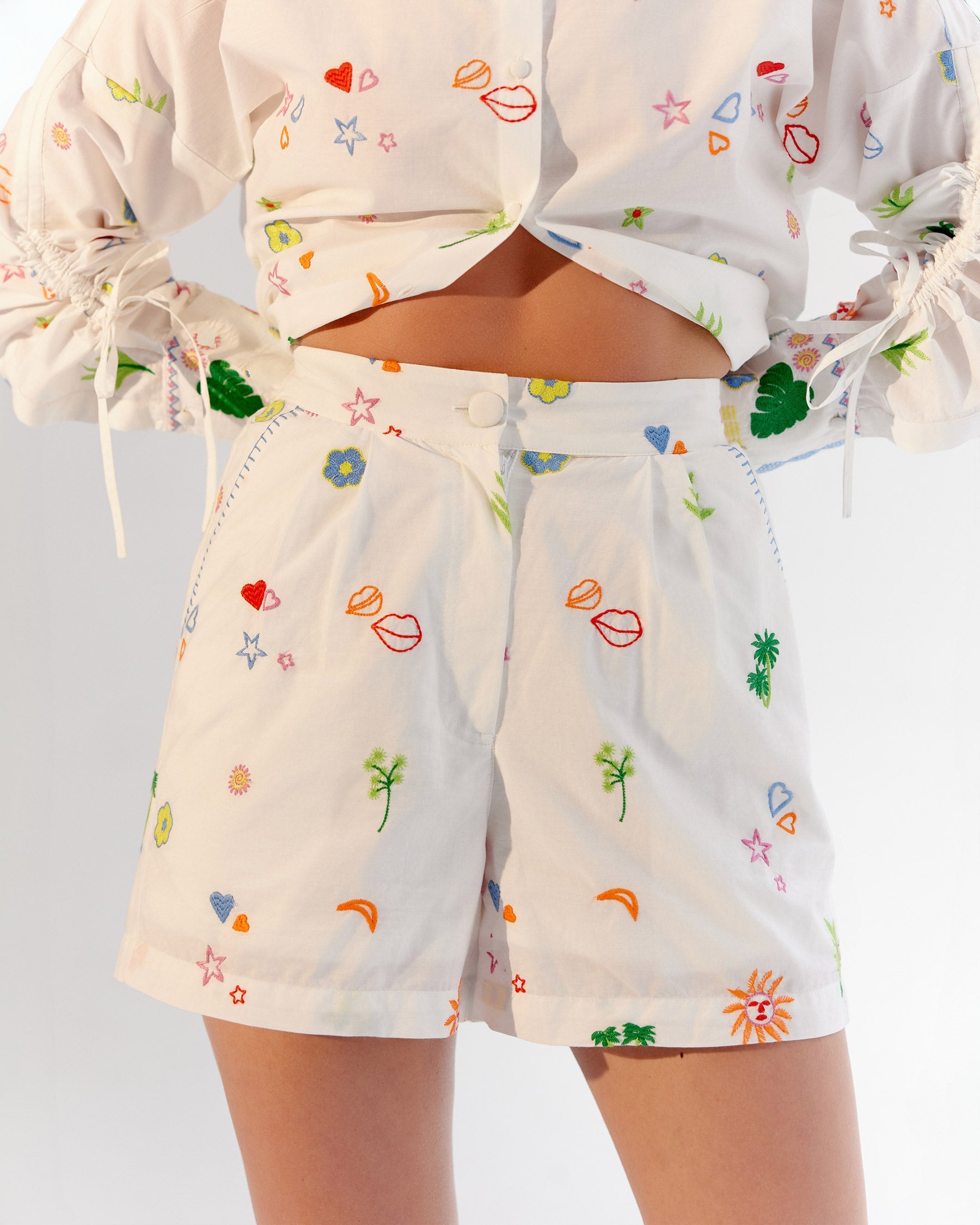 Thais Shirt & Mia Shorts - White