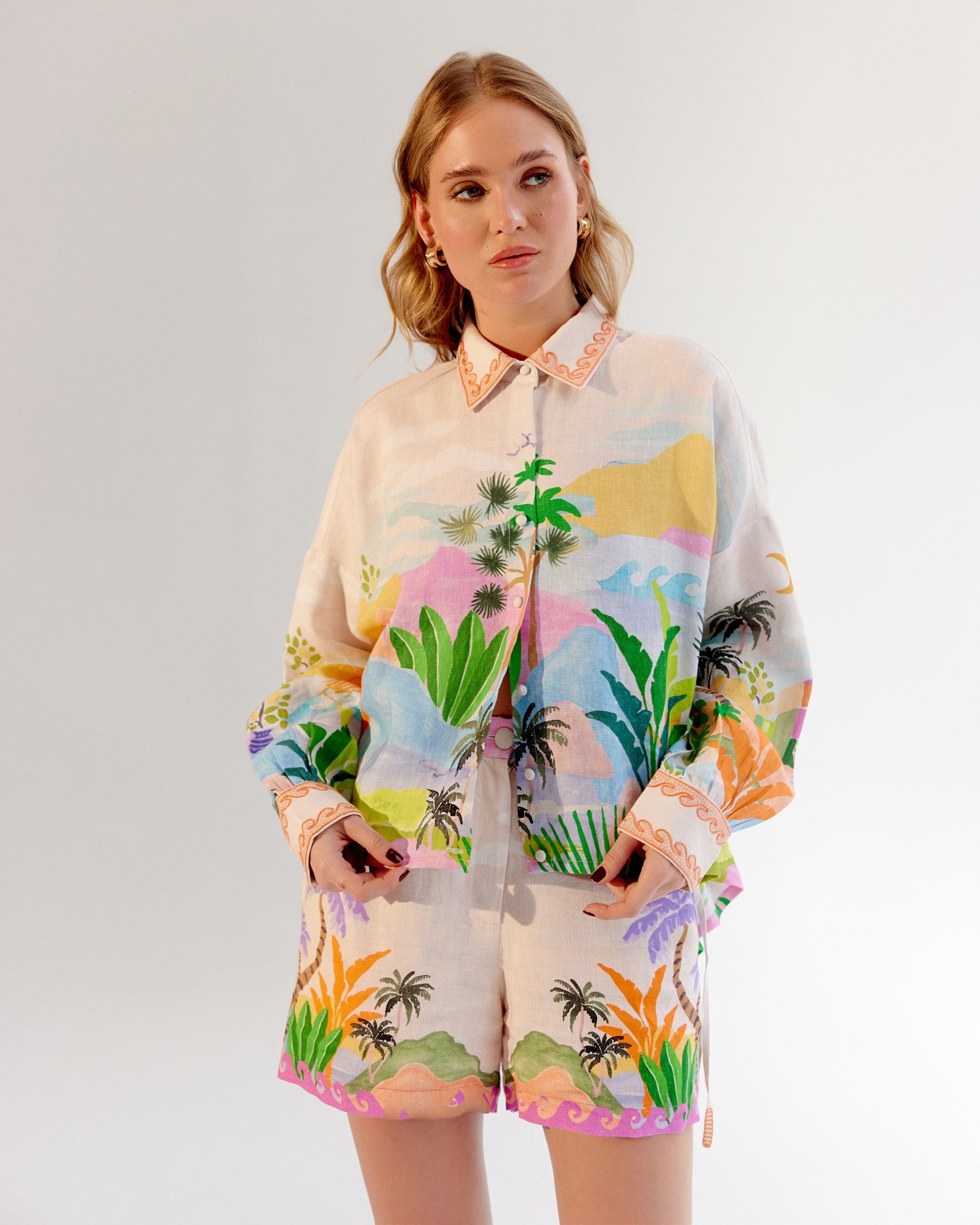 Fleur Shirt & Mia Shorts - By the Sea