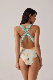 Azure Print Cara Swimsuit - NOIB