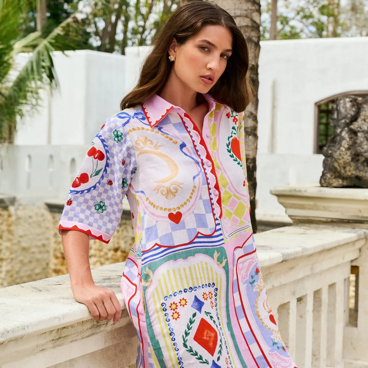 Amara Tarot Print Mini Dress - NOIB