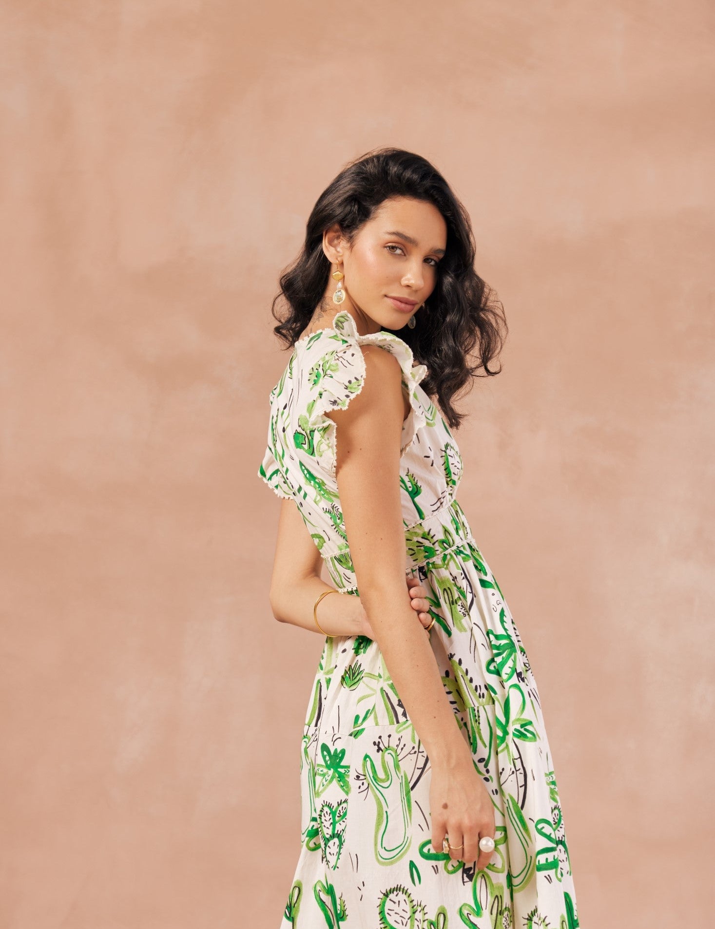 cactus print maxi dress Estella Maxi Dress