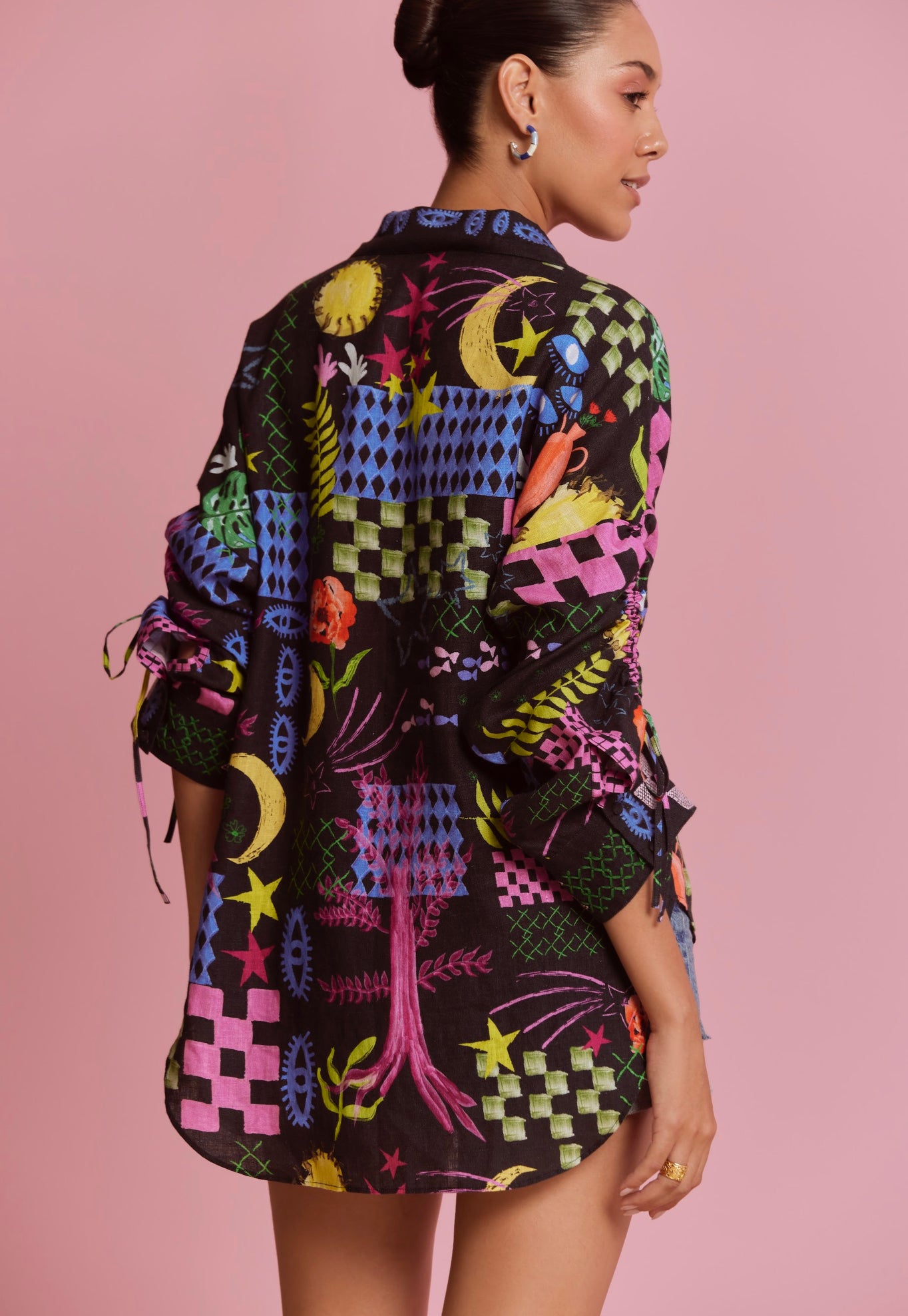 Thais Shirt- Celeste ( Black)