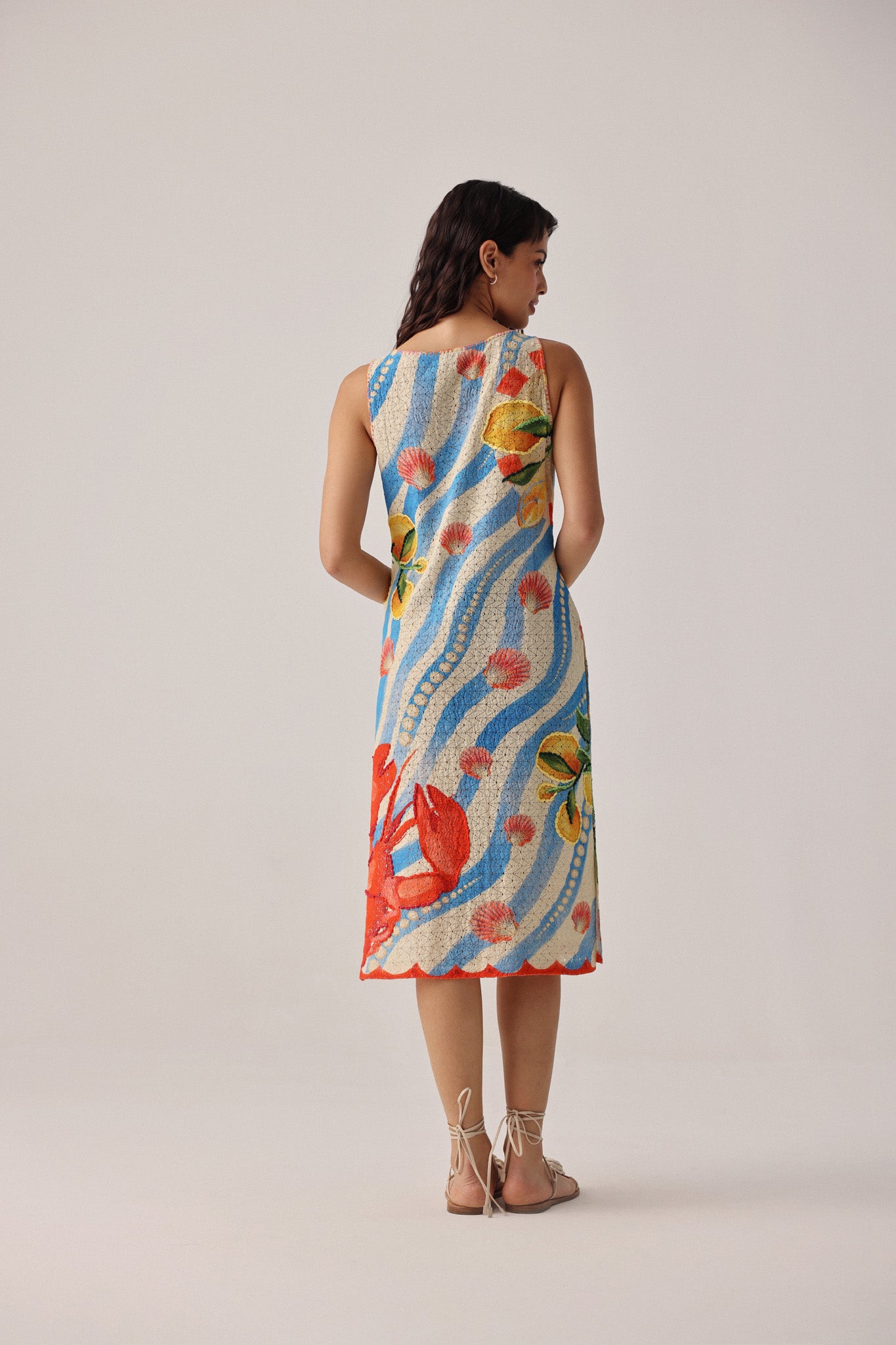 Summer Zest Print Keya Coverup | Crochet Beach Cover-Up | NOIB