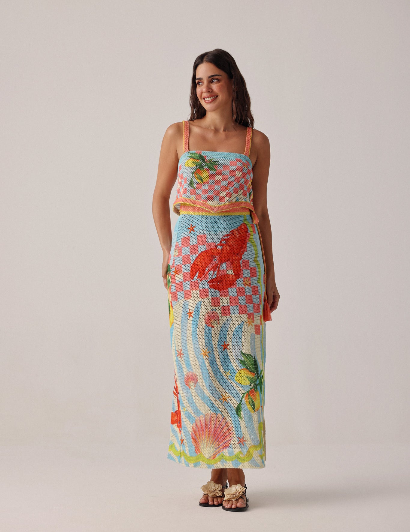 Magda Skirt - Summer Zest Crochet Maxi Skirt | NOIB
