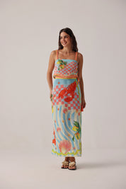 Magda Skirt - Summer Zest Crochet Maxi Skirt | NOIB