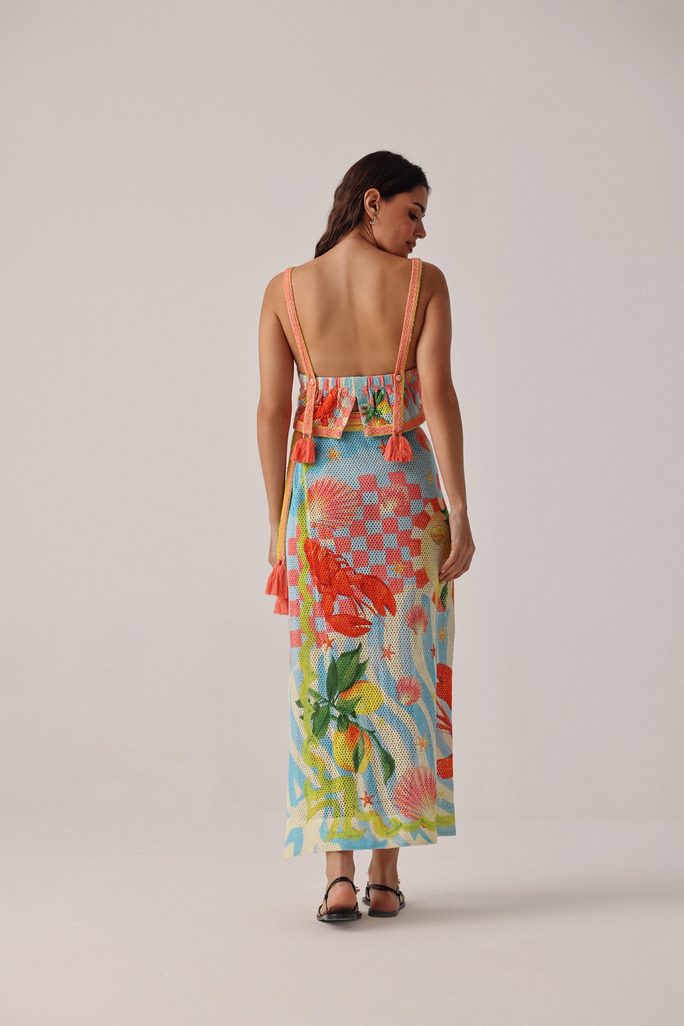 Magda Skirt - Summer Zest Crochet Maxi Skirt | NOIB