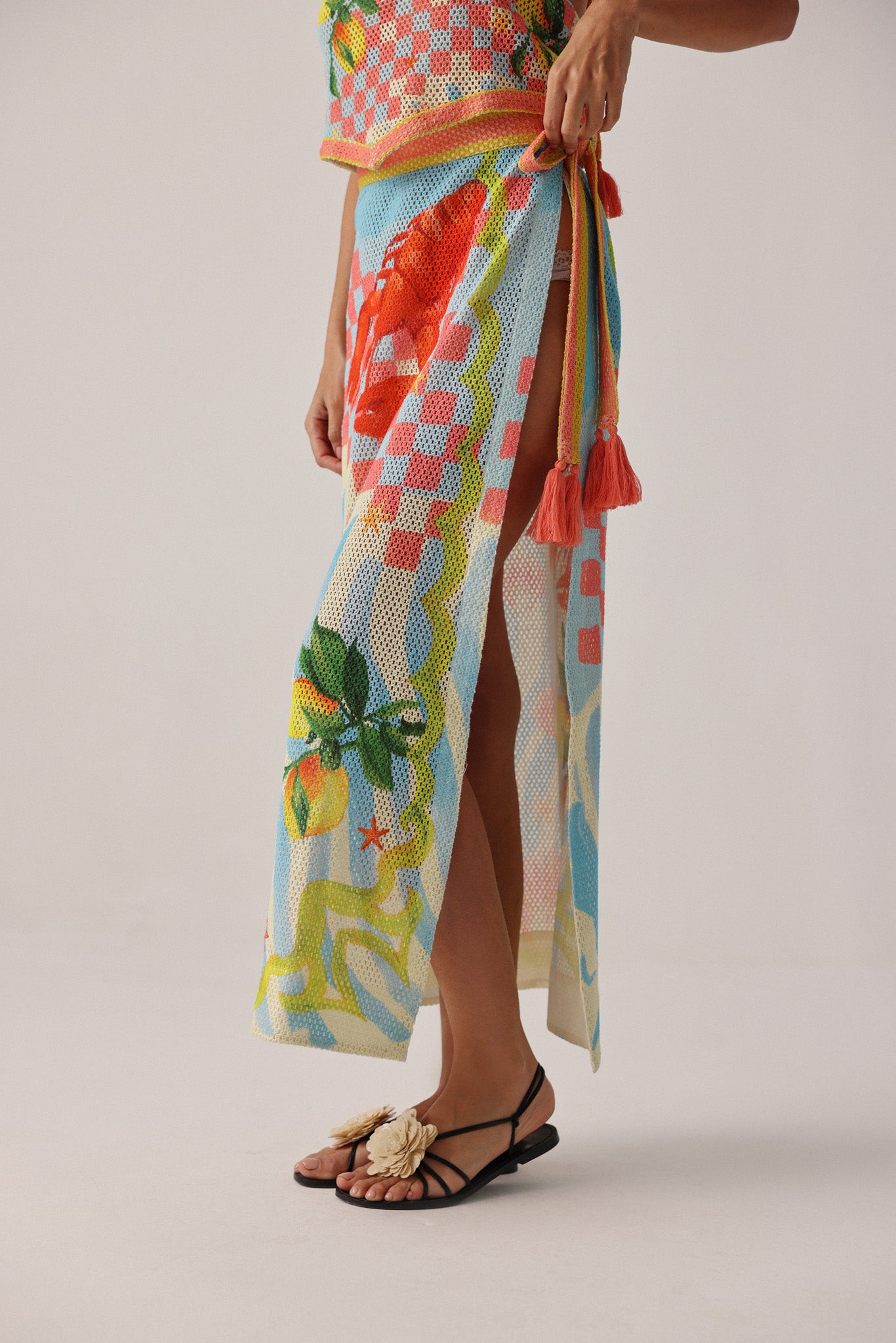 Magda Skirt - Summer Zest Crochet Maxi Skirt | NOIB
