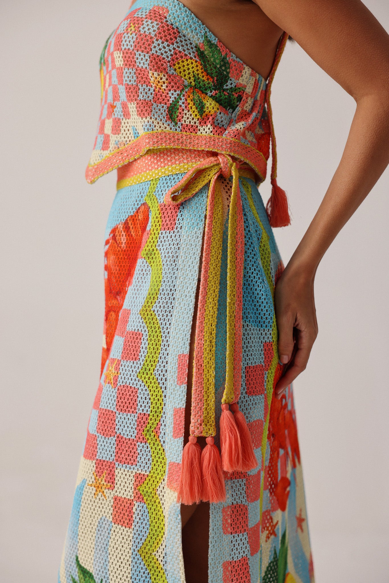 Magda Skirt - Summer Zest Crochet Maxi Skirt | NOIB