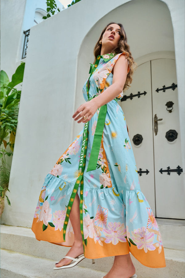 Vega Maxi Dress - Azure