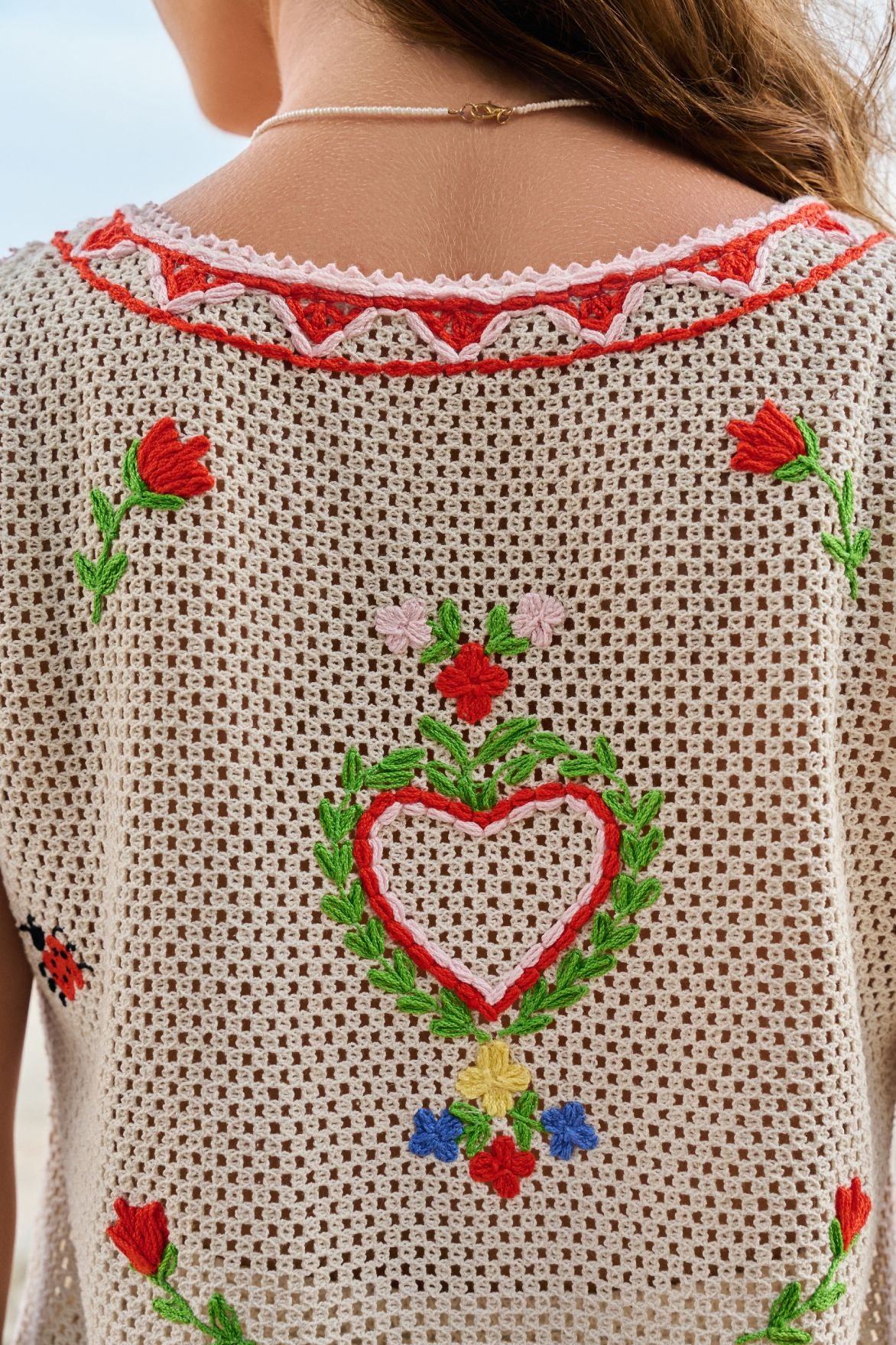 Crochet Sleeveless Vest - NOIB