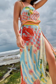 Magda Skirt - Summer Zest Crochet Maxi Skirt | NOIB