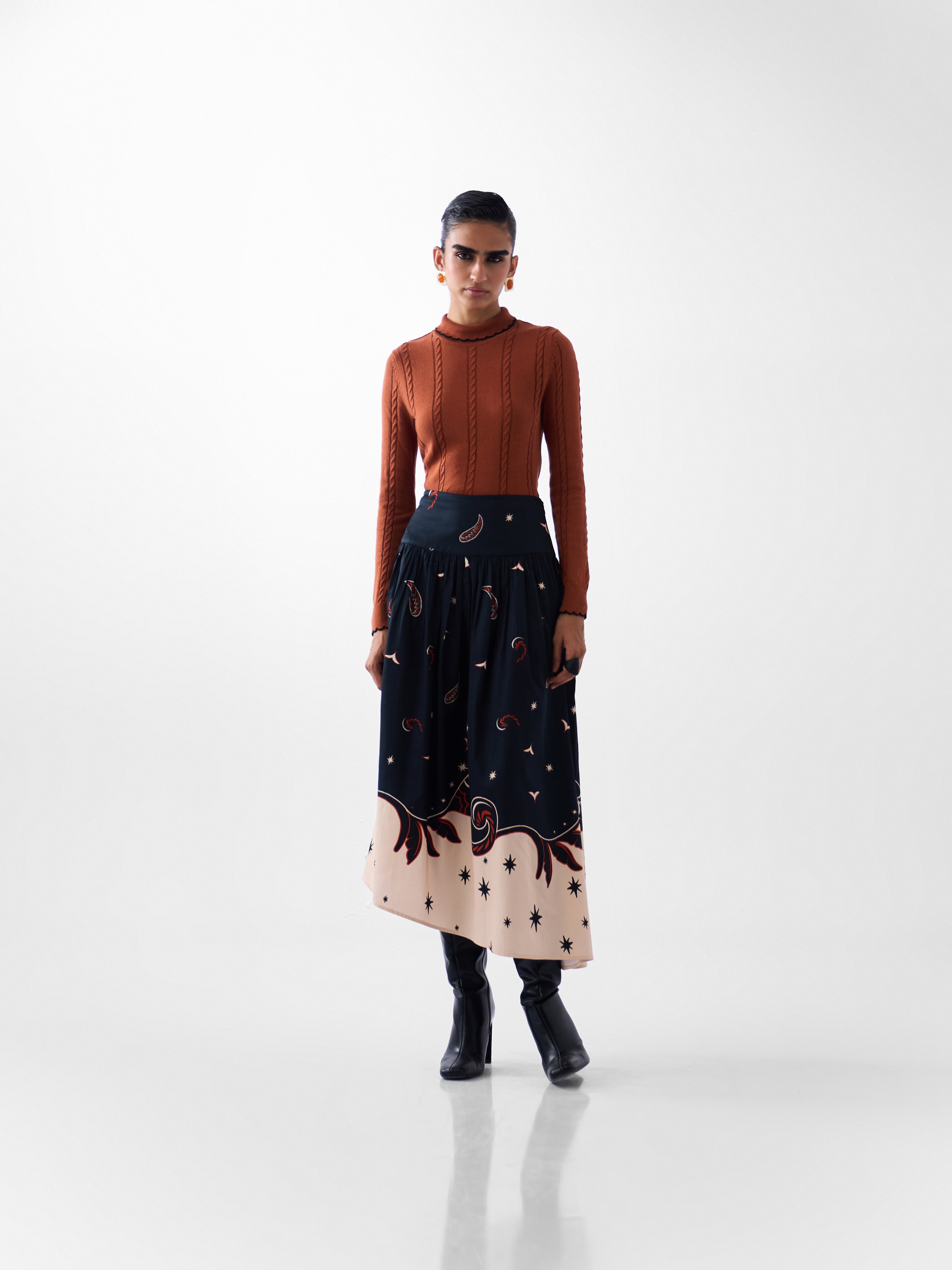 Cleo Turtle-neck - Rust