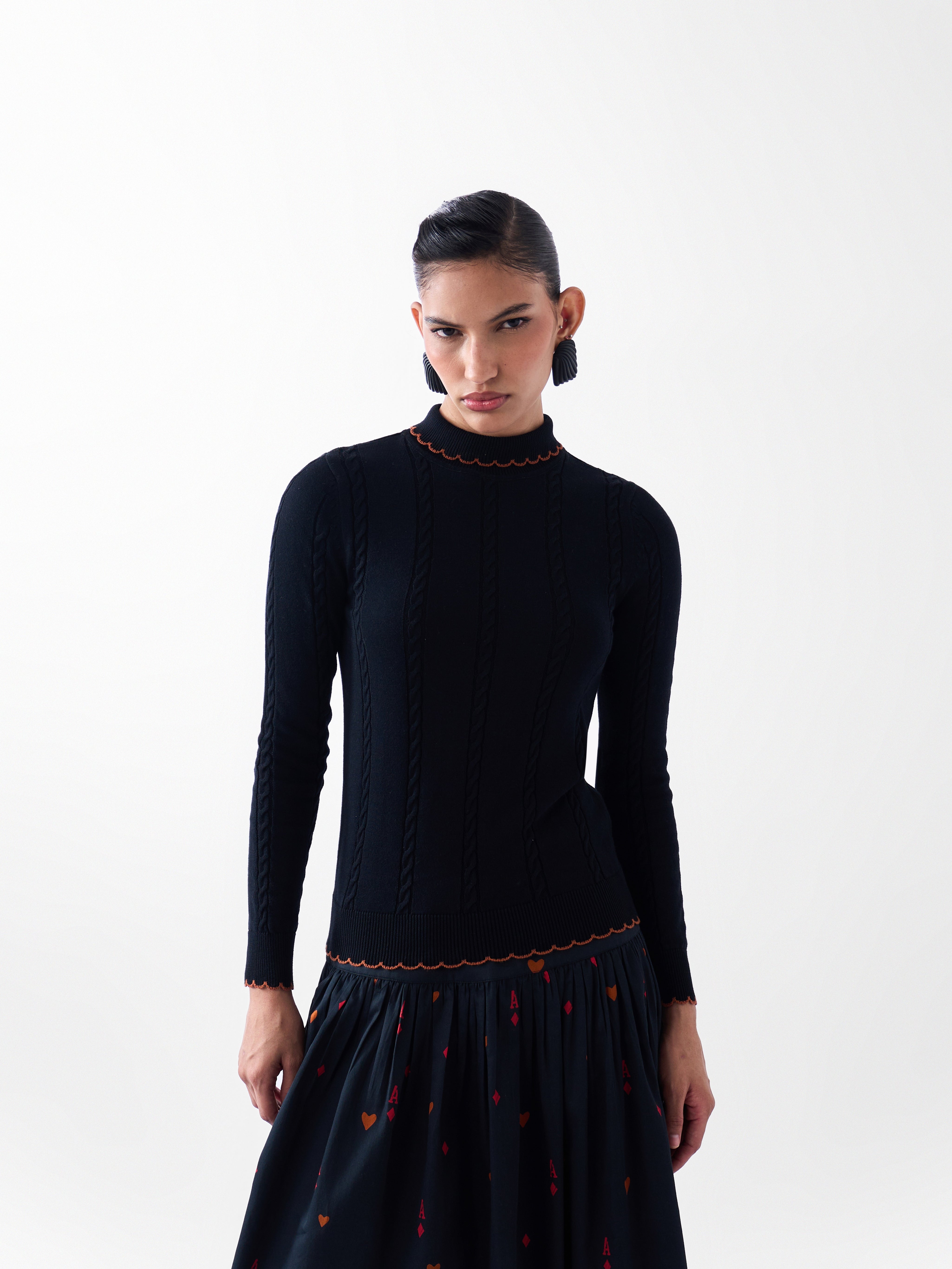 Cleo Turtle-neck - Black