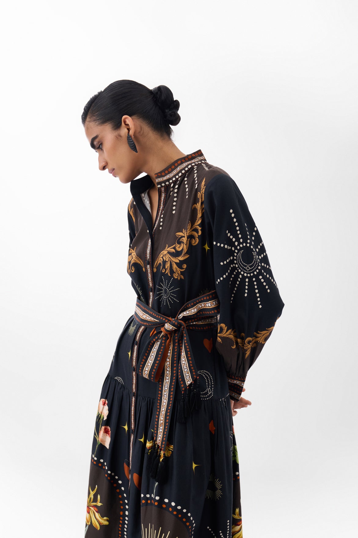 Postcards & Petals Print Celia Maxi Dress