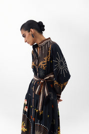 Postcards & Petals Print Celia Maxi Dress