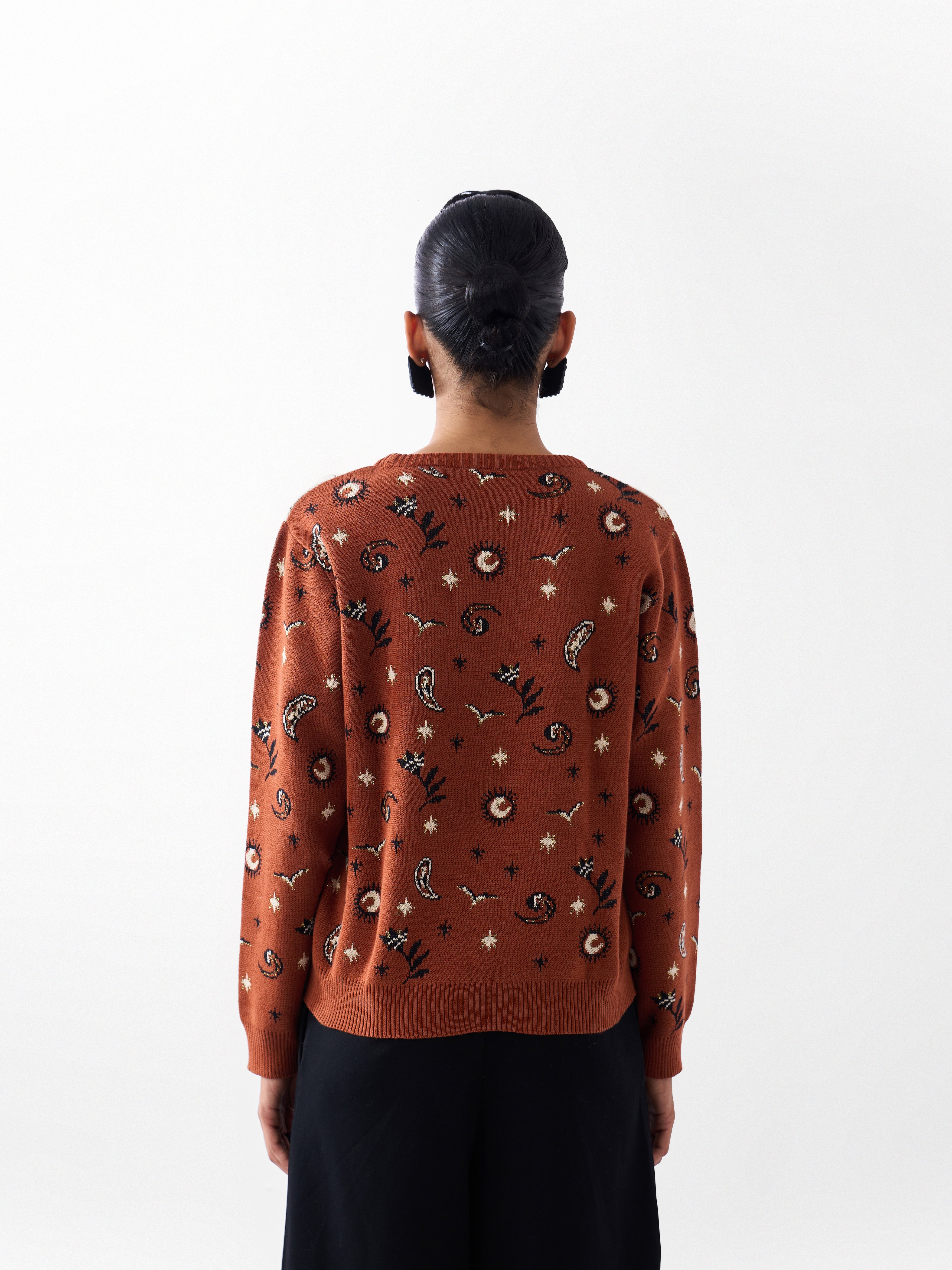 Zaira Pullover - Nocturnal Jungle