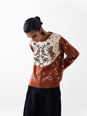 Zaira Pullover - Nocturnal Jungle