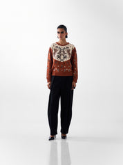 Zaira Pullover - Nocturnal Jungle