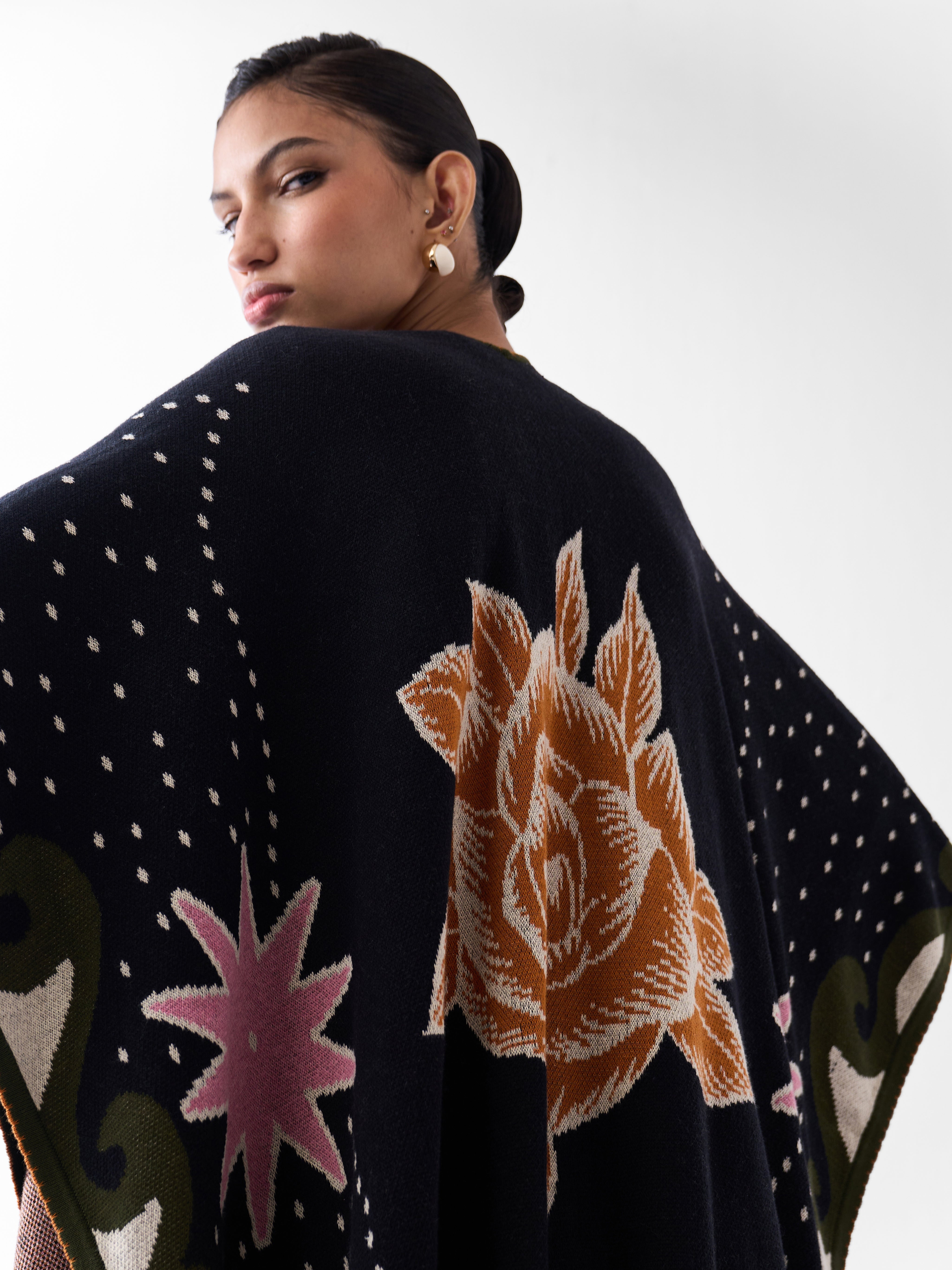 Noa Poncho - Old Rose