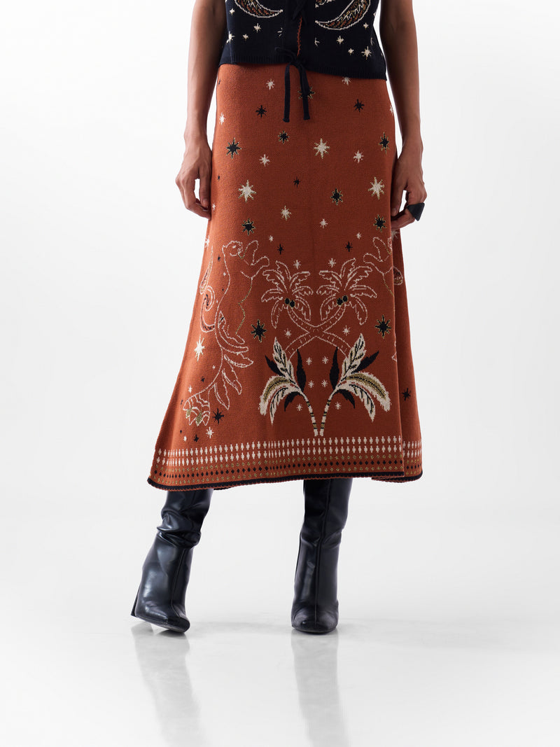 Lola Skirt - Nocturnal Jungle