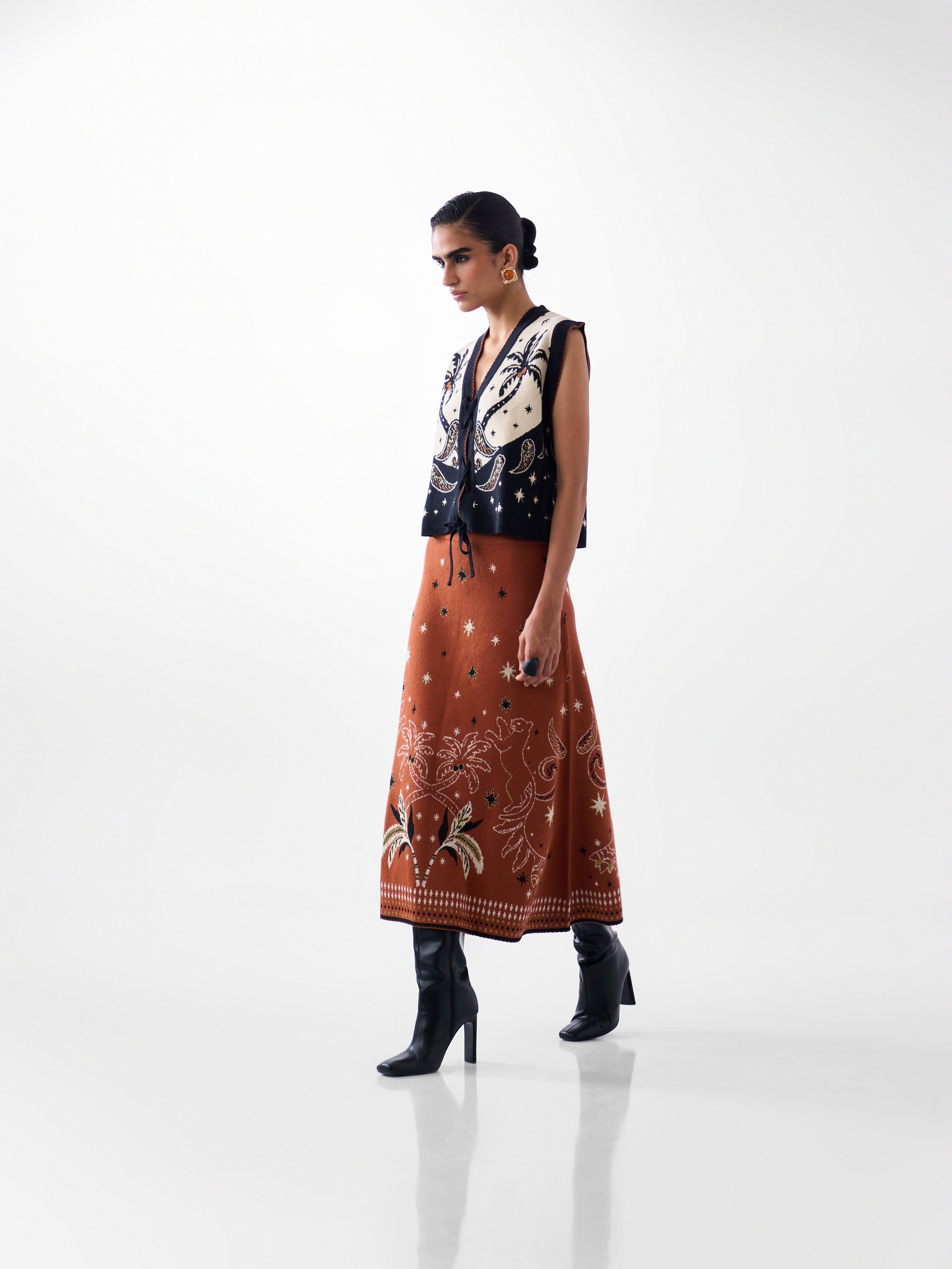 Lola Skirt - Nocturnal Jungle
