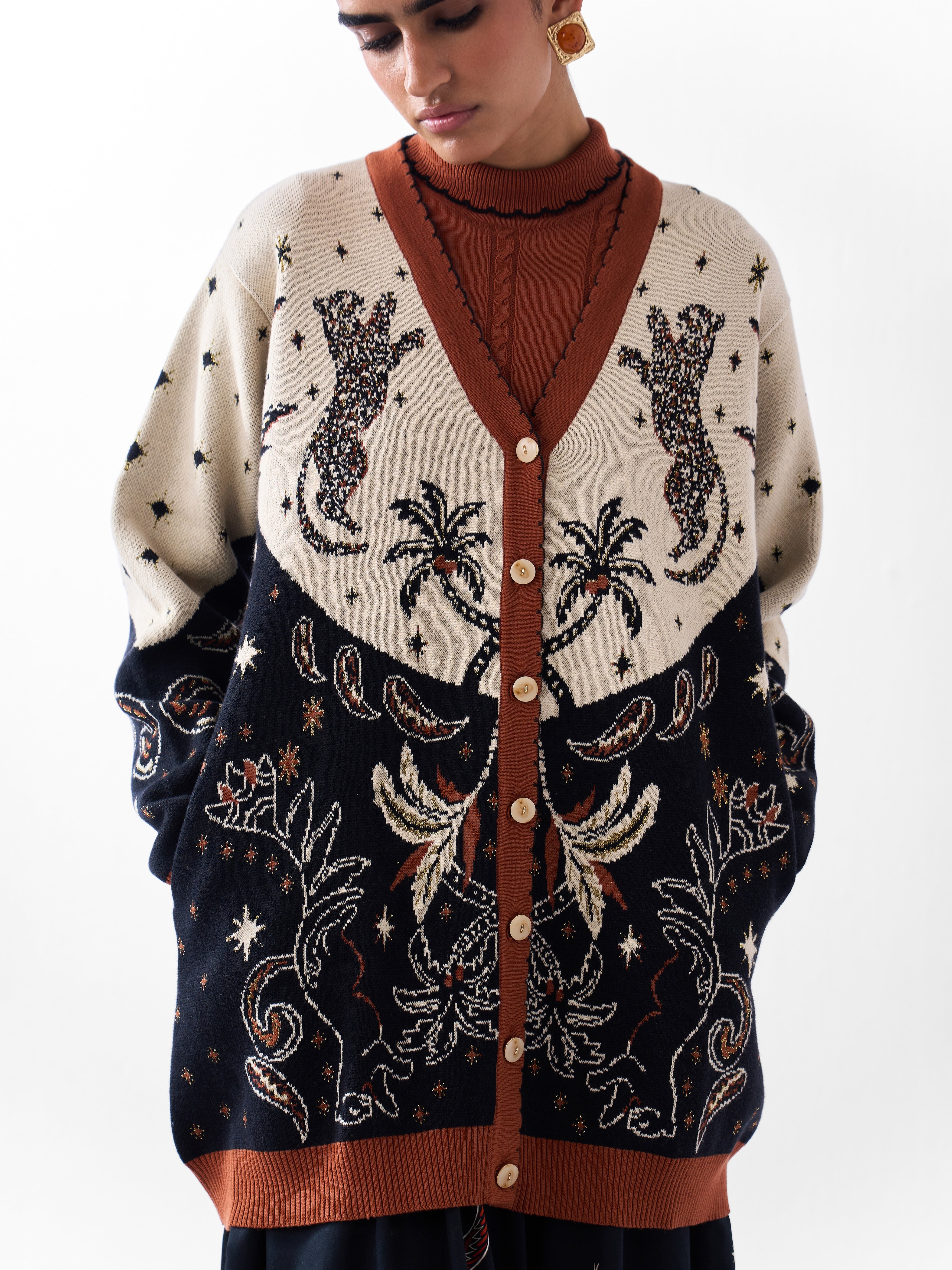 Faye Cardigan - Nocturnal Jungle