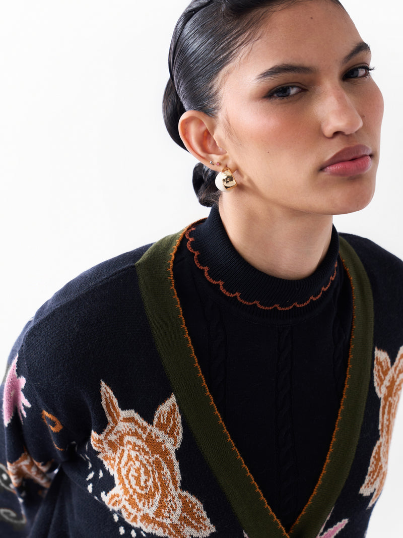Faye Cardigan - Old Rose