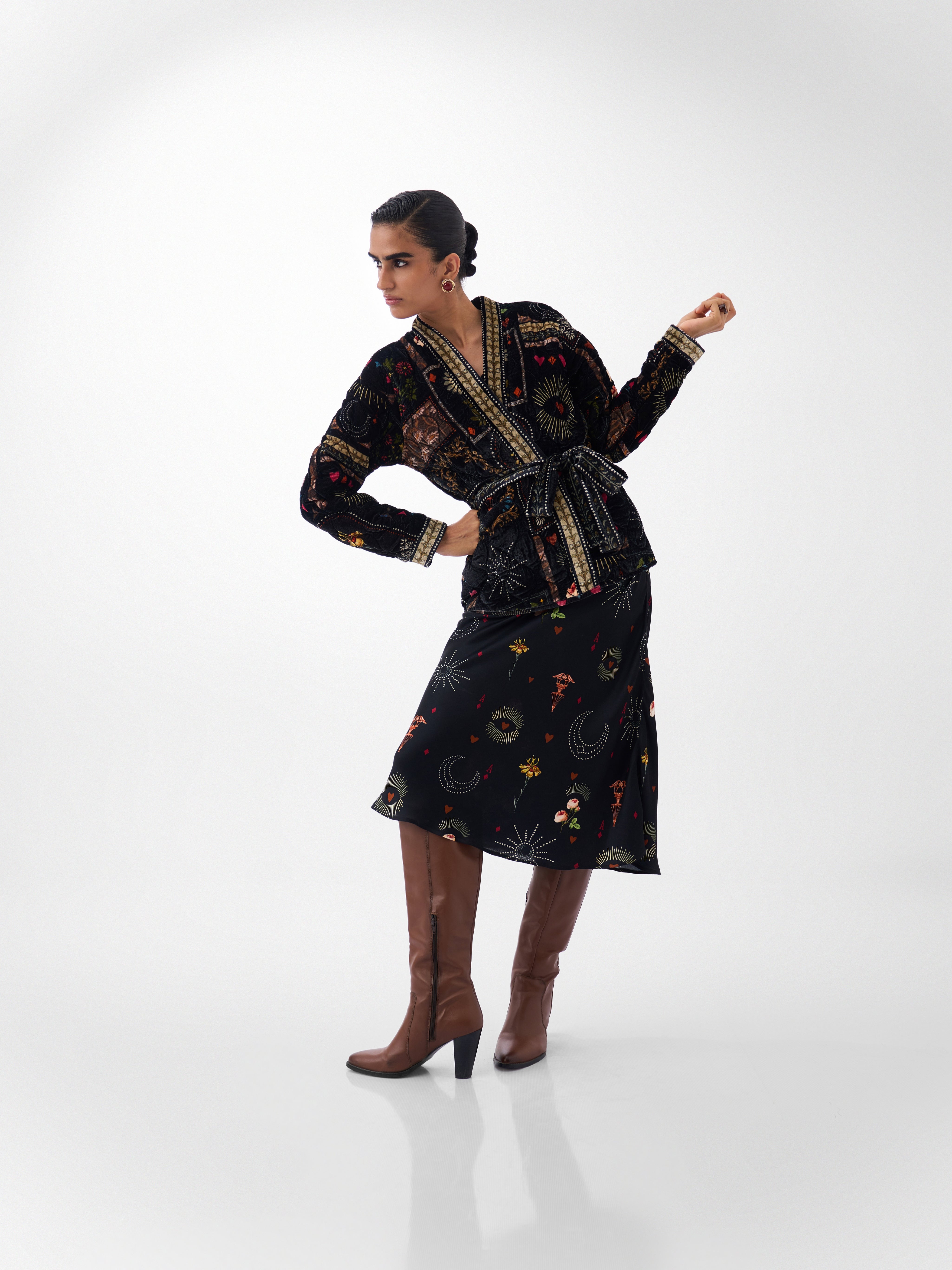 NOIB Quilted Kimono - Postcards & Petals
