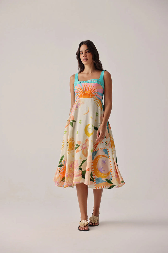 Nora Midi Dress - Azure alternate