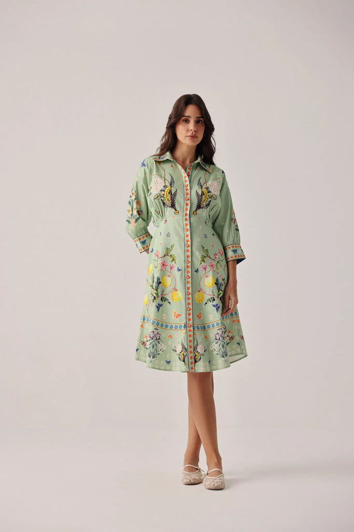Prairee Print Lena Midi Dress - NOIB