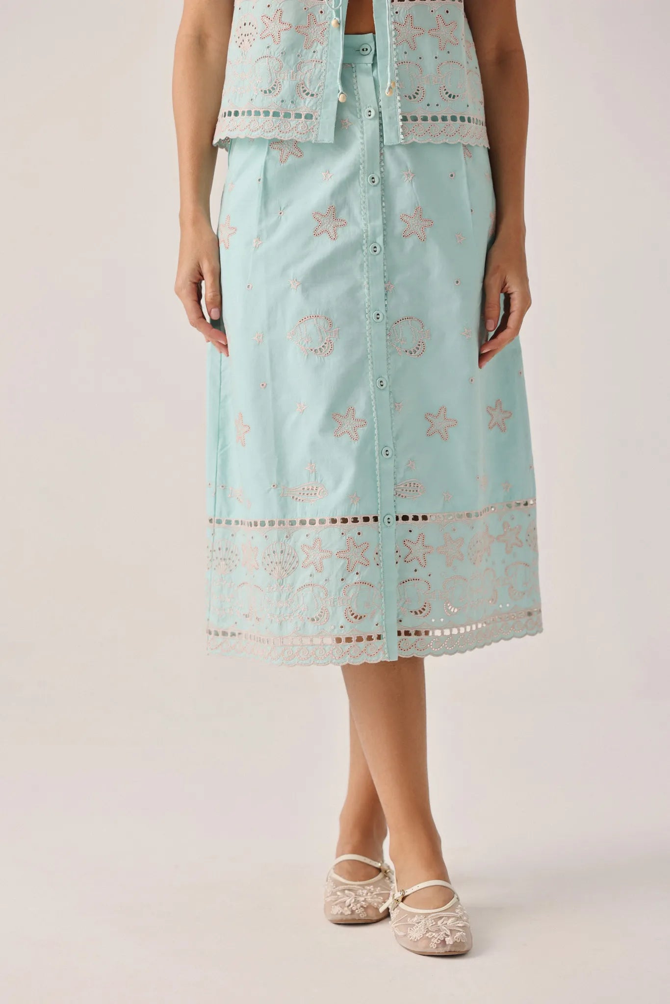 Kaia Skirt - Aqua