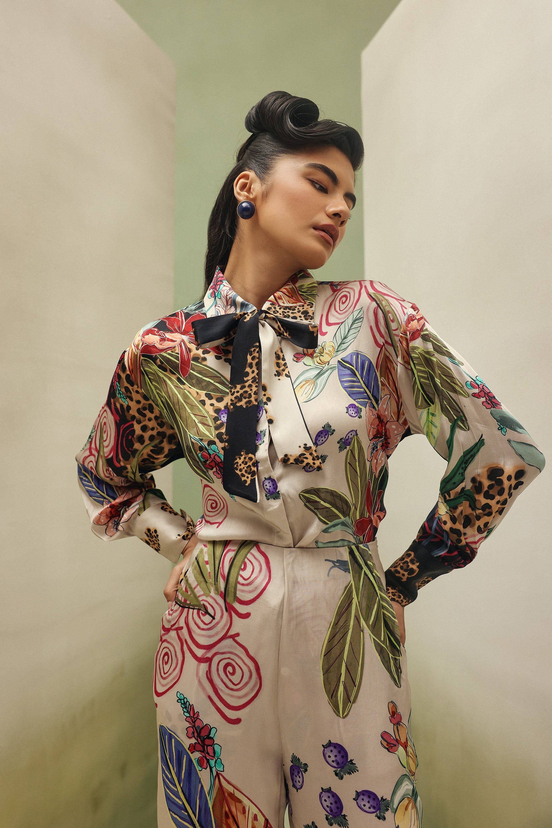 Iris Shirt & Thais Pants - Wildflower