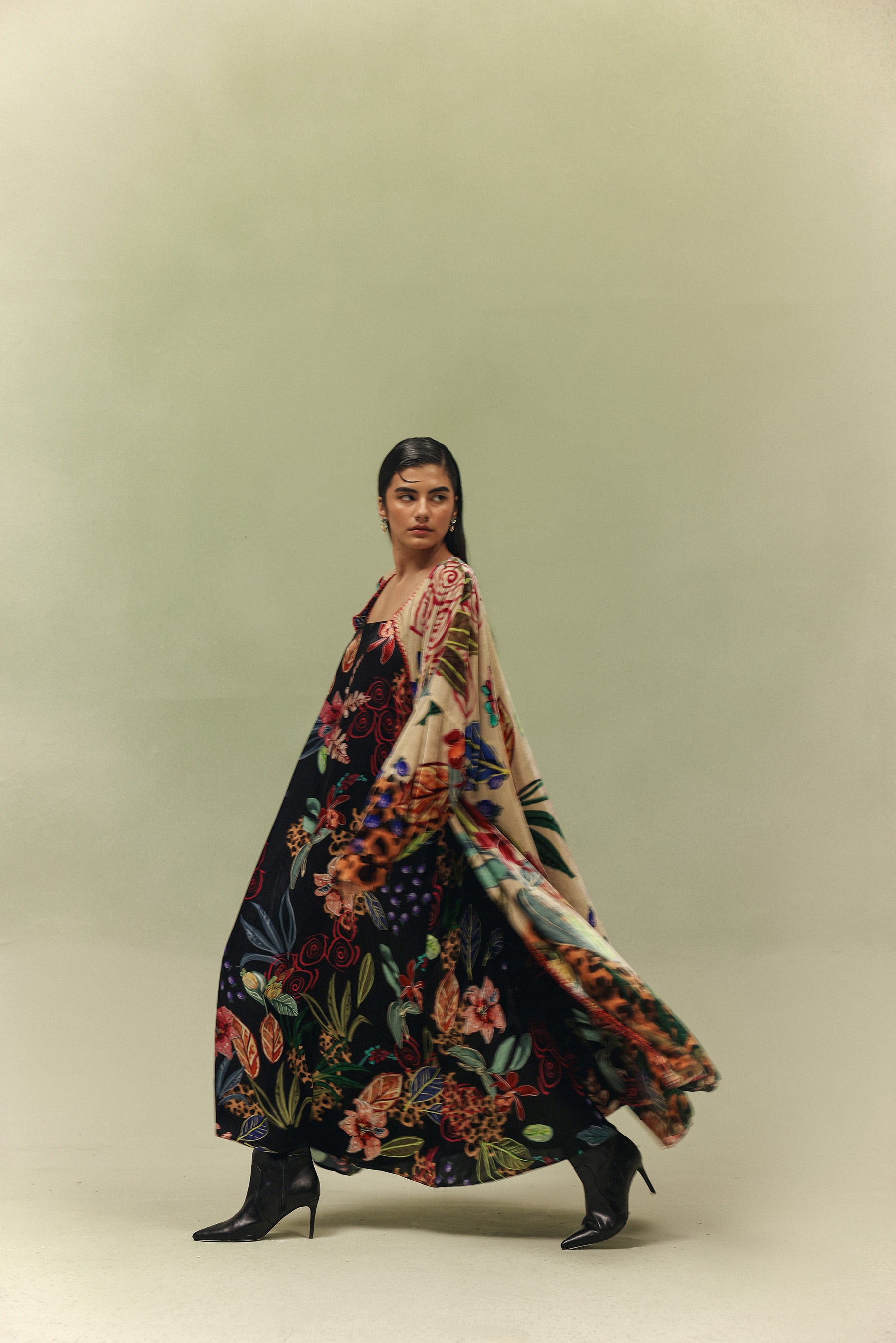 Demi Poncho (Long) - Wildflower