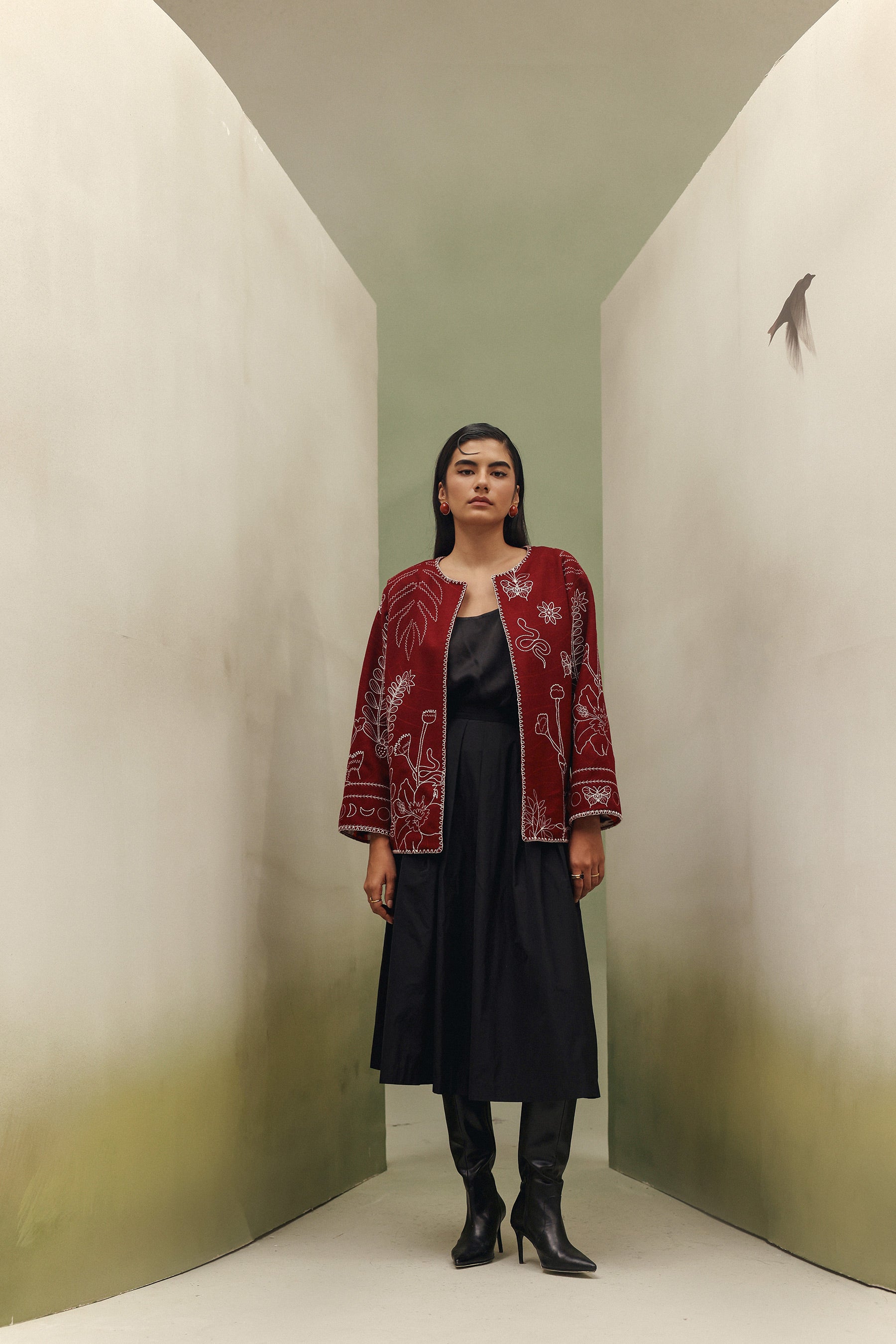 Daria Jacket - Burgundy (wool)