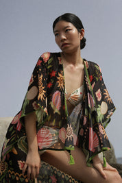 June Coverup (Long) - Seashell (Black)