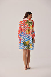 Summer Zest Print Sia Coverup | Resort Kimono Coverup | NOIB