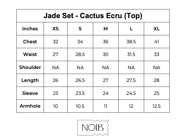 Jade Top - Cactus (Ecru)