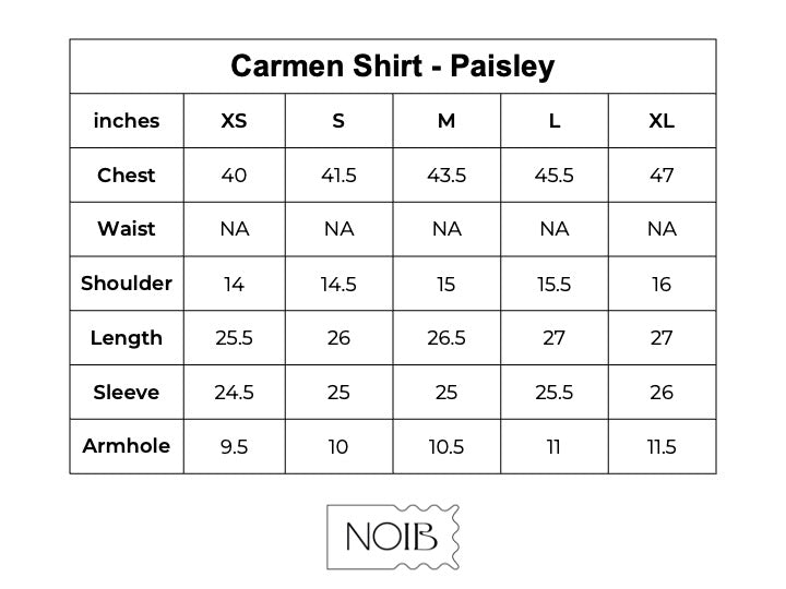 Carmen Shirt - Paisley