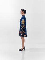 Old Rose Print Amber Mini Dress - NOIB