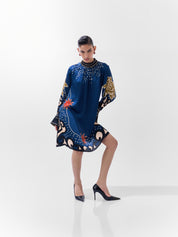 Old Rose Print Amber Mini Dress - NOIB