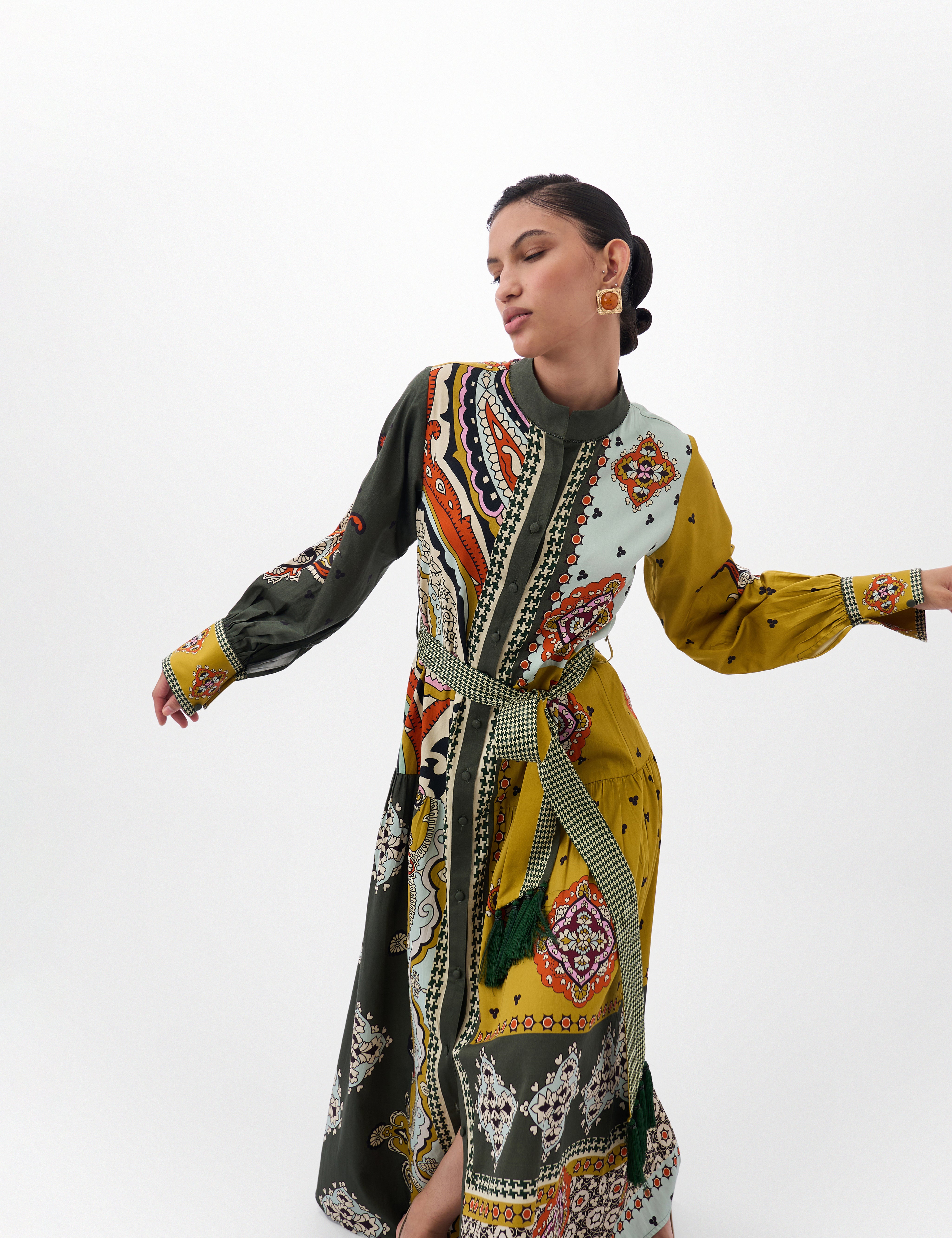 Mosaic Print Celia Maxi Dress