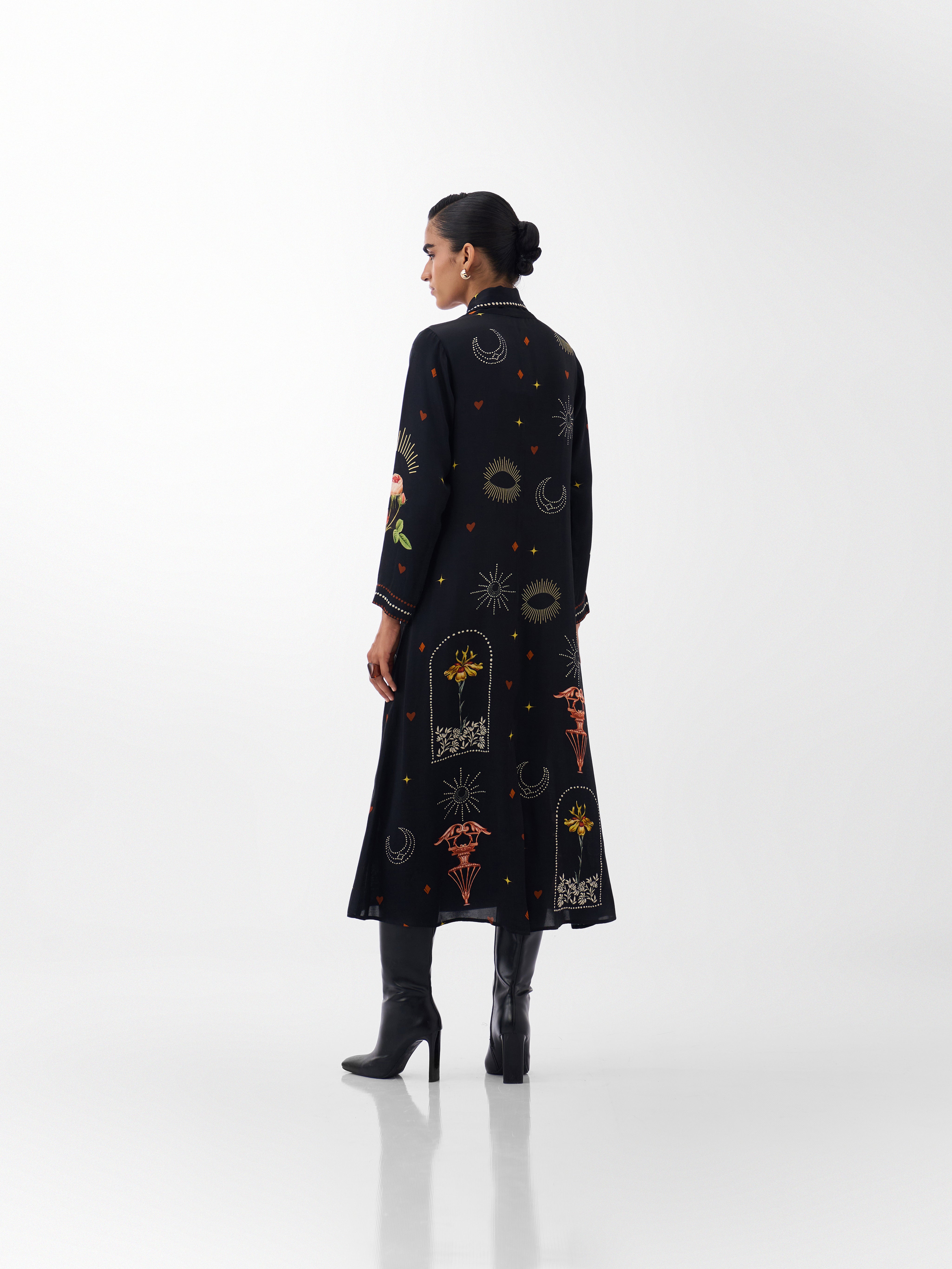Postcards & Petals Print Willow Maxi Dress