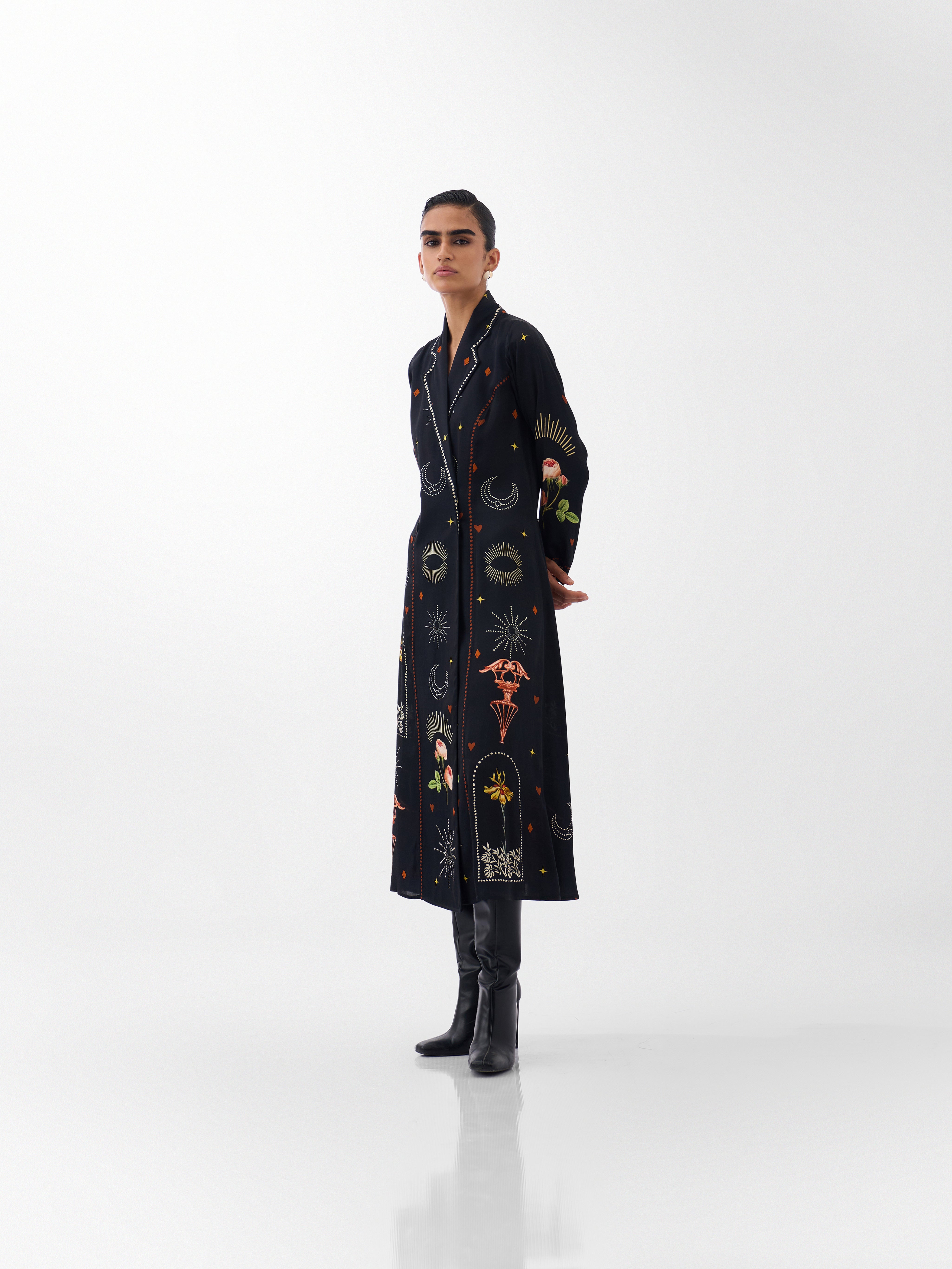 Postcards & Petals Print Willow Maxi Dress