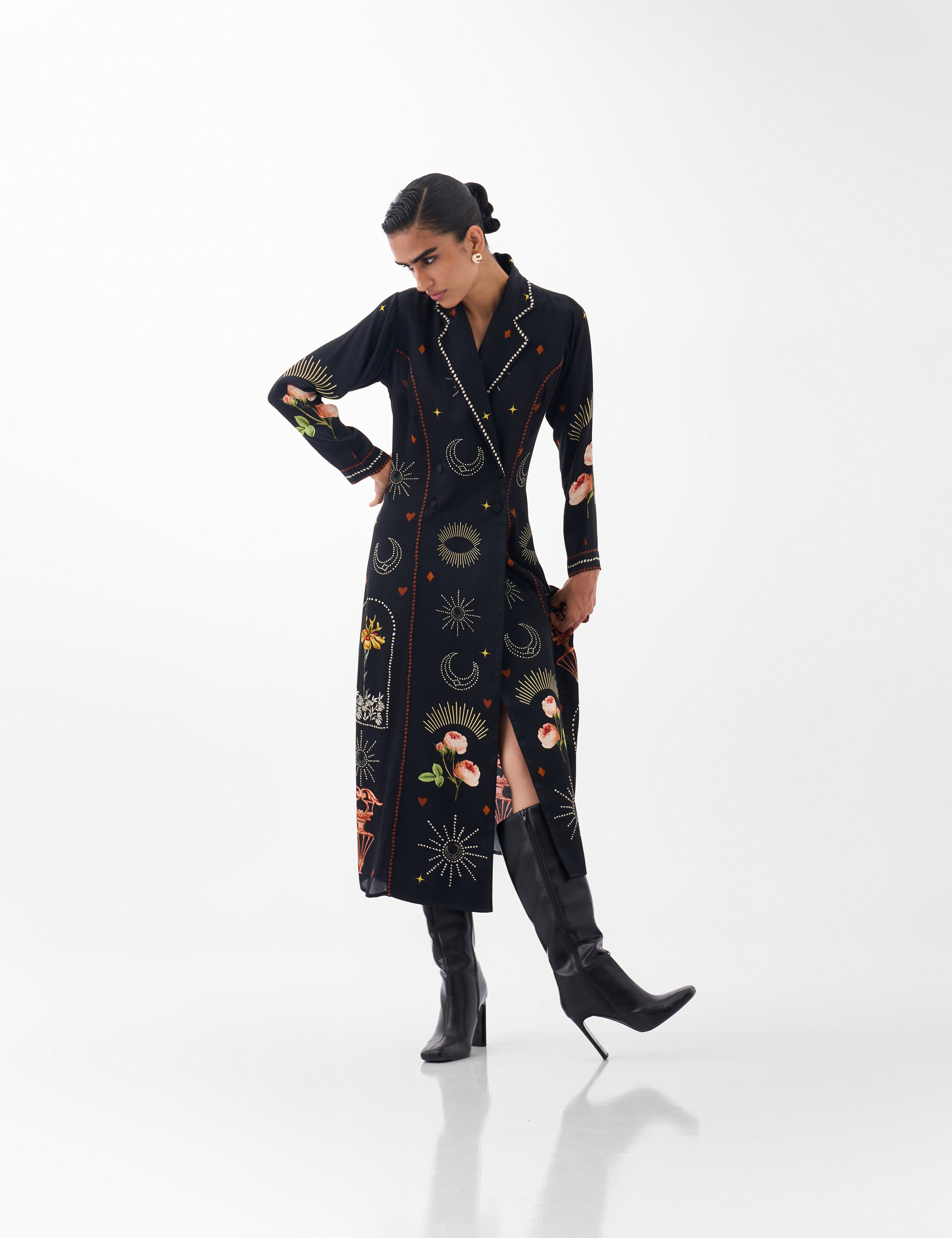 Postcards & Petals Print Willow Maxi Dress